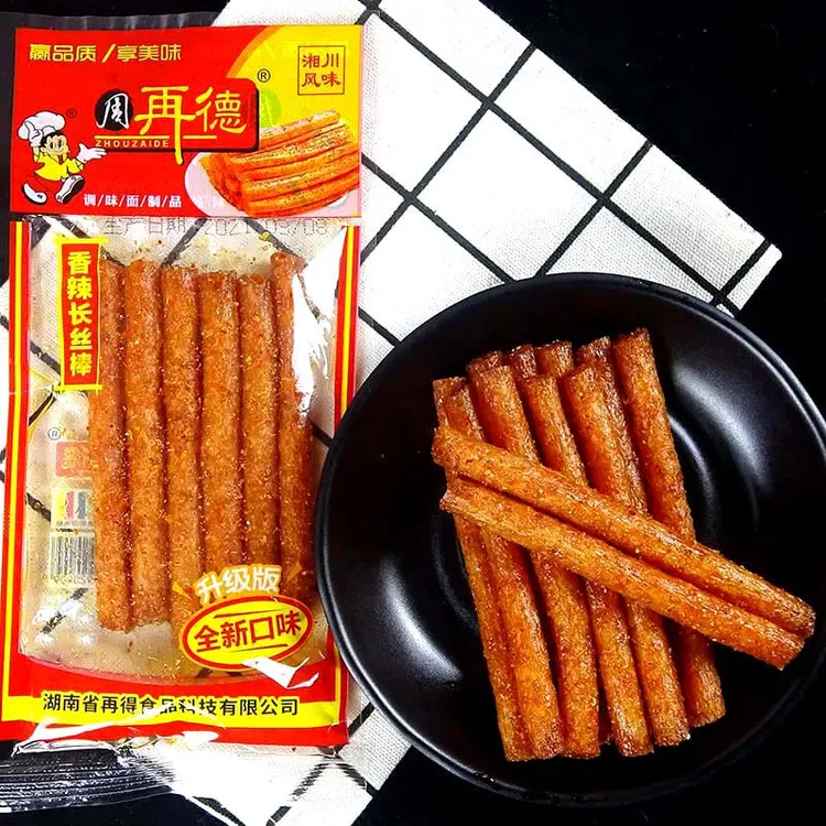 香辣长丝棒湖南汨罗特产周再德周氏香油条辣条怀旧麻辣味小吃零食