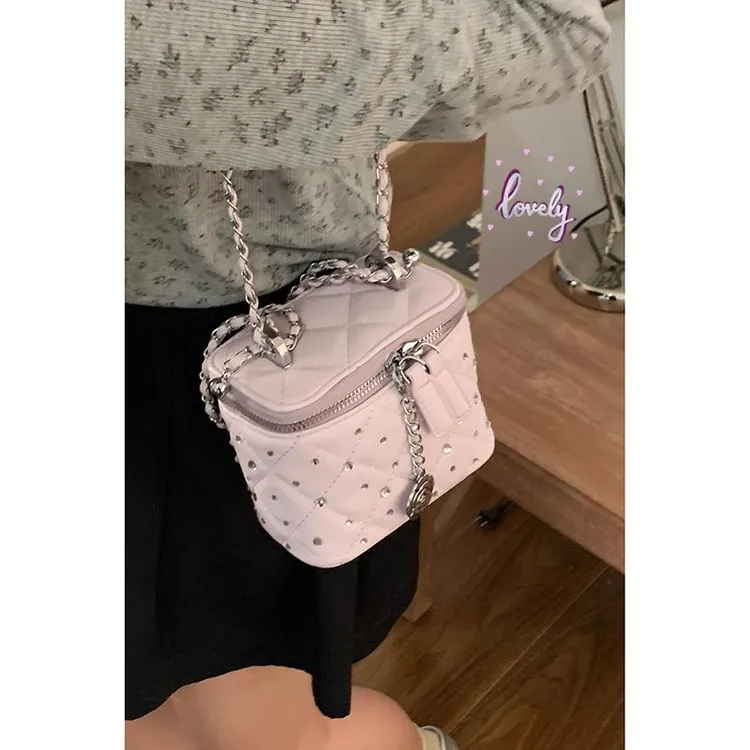 小香风菱格链条包包女2025新款潮时尚夏季小方包超火百搭斜挎包