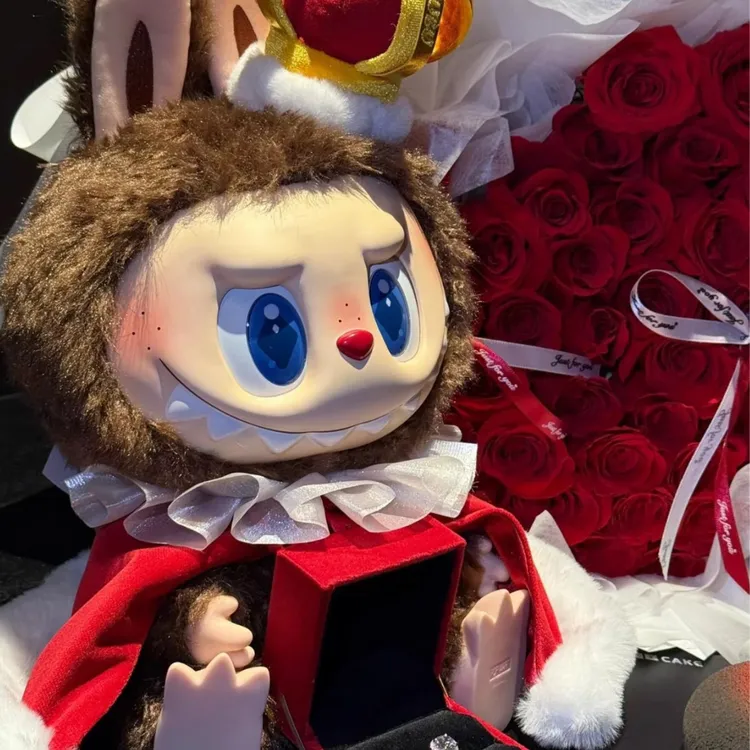 【现货】拉布布改娃38CM象棋大冒险系列king国王搪胶毛绒公仔