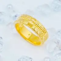 【国潮】足金999 编织纹宽面葫芦戒指 2.18 19圈口