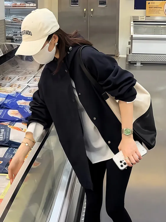 连帽中长款工装风衣外套女2025秋新款韩系爆款高级感宽松休闲大衣
