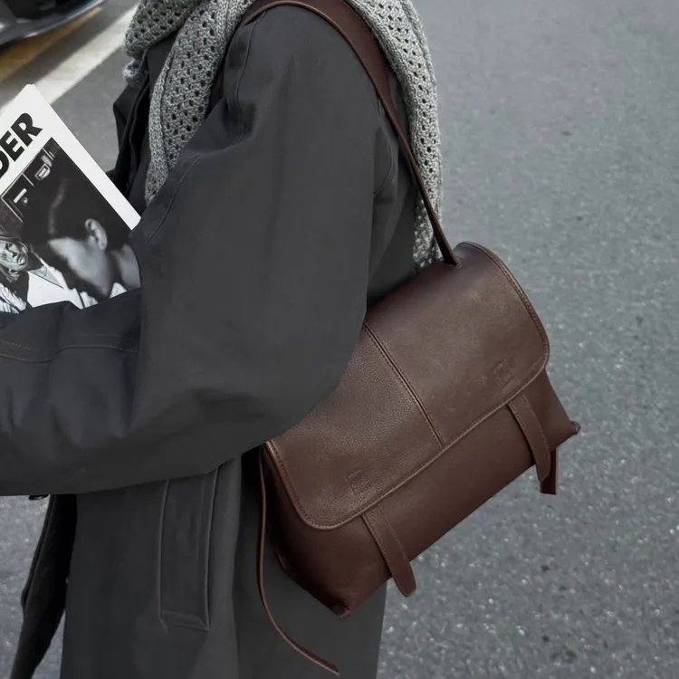 ZEUGEE【复古风慵懒邮差包】头层牛皮大容量百搭单肩斜跨包小号休闲