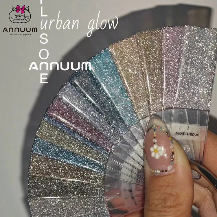 ANNUUM&PLUSONE安纽fumi老师联名爆闪碎钻urbanglow甲油胶ins新品