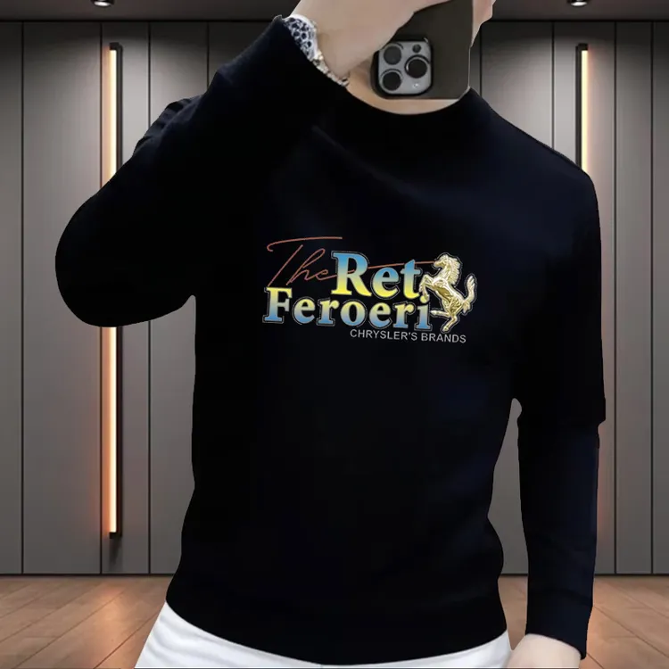 圆领卫衣男款春秋季2025厚款宽松潮流休闲加绒打底衫男士冬装上衣