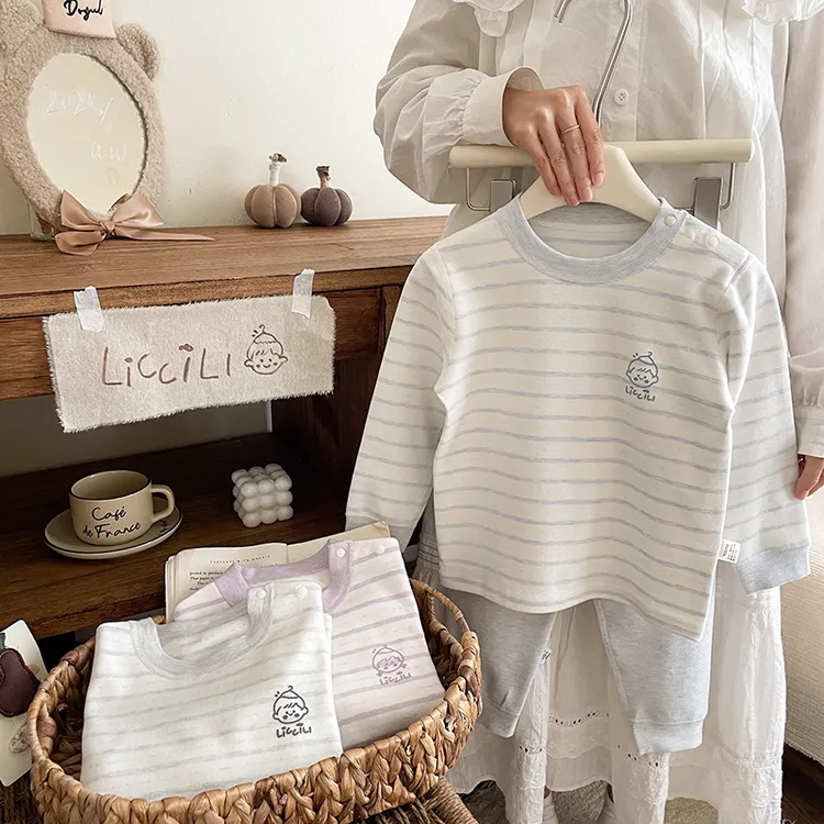 320g舒绒男女童舒绒秋衣秋裤内衣套装居家服儿童家睡衣