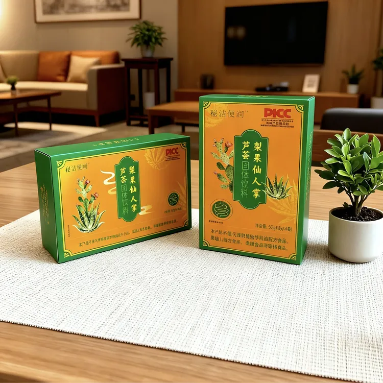 厂家14条礼盒加4条试用装共195克计18条梨果仙人掌芦荟