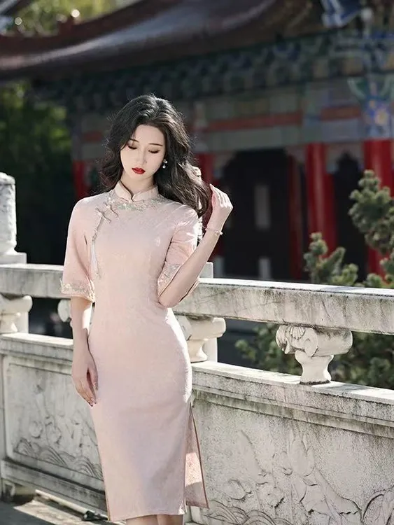 【花间情】上上签新中式改良版旗袍2025年气质新款显瘦显白绝美国风