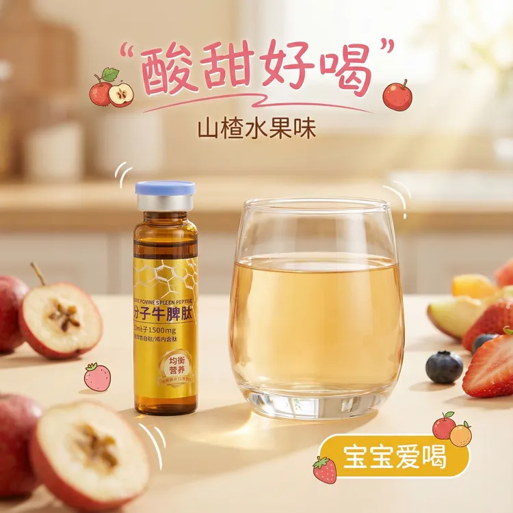 堡垒守护牛脾肽山楂鸡内金饮牛脾肽饮小分子牛脾肽儿童饮品