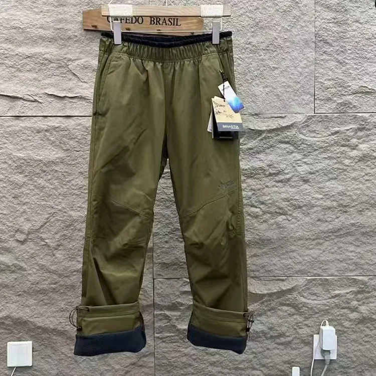 加绒加厚！秋冬新款男士户外运动休闲加绒保暖软壳冲锋裤907