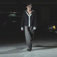 RICHILL MELANCHOLY 25AW 羊毛绞花V领金属扣针织开衫长袖老钱风