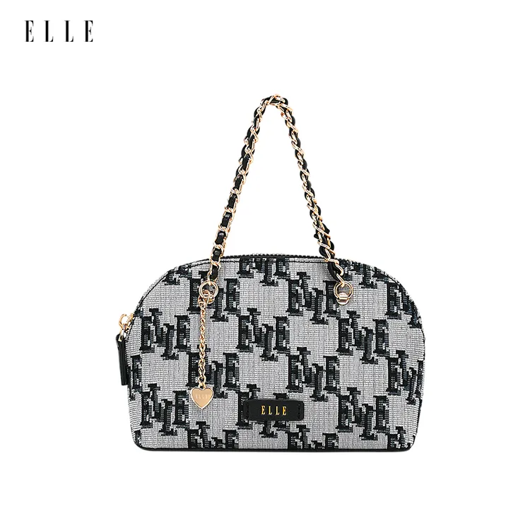 ELLE25年新款【一秒入秋】百搭贝壳包女包织锦爆款上班通勤斜挎包包