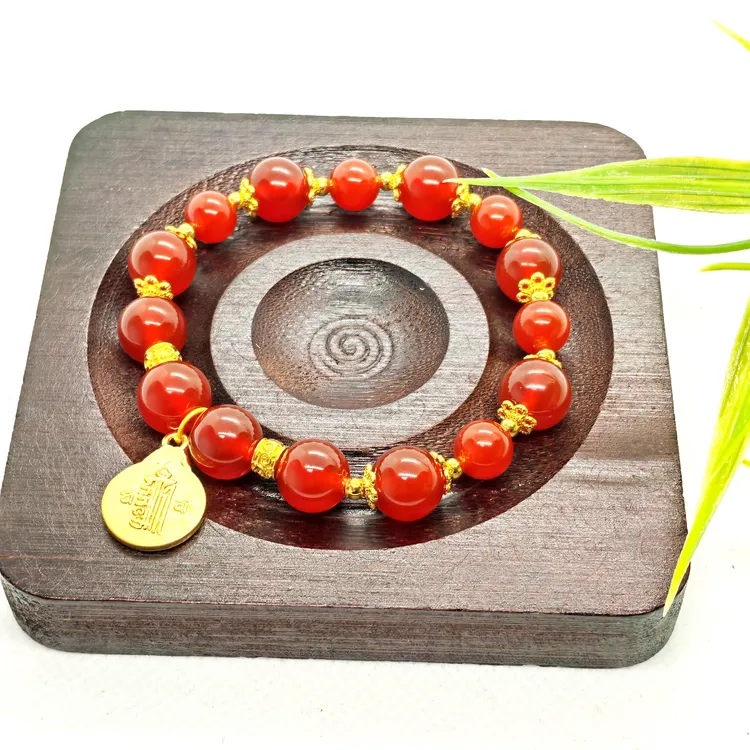 【师傅推荐】手工老琉璃手链合金手串女款手串新年七夕中秋生日礼物