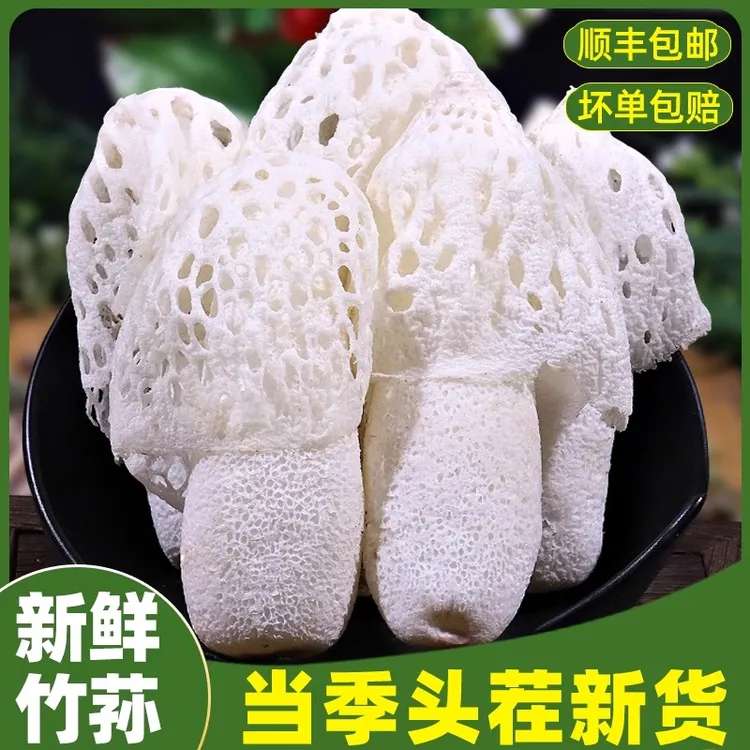 顺丰空运云南新鲜竹荪菌鲜菌菇红托竹荪雪裙仙子短裙肉质肥厚鲜美