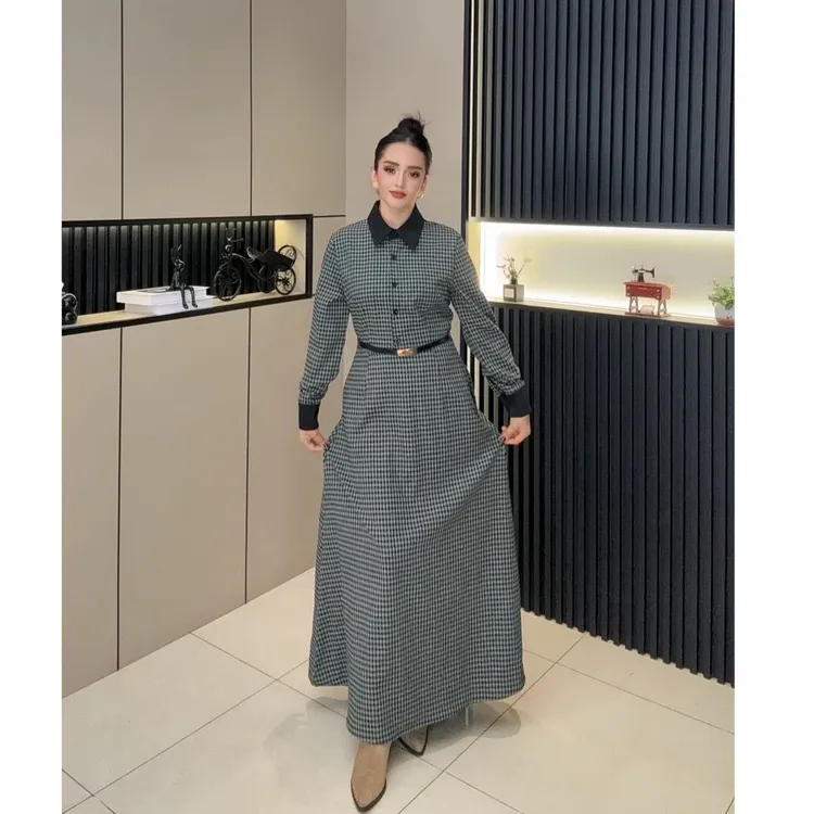 iLSAR  新款格子连衣裙E62