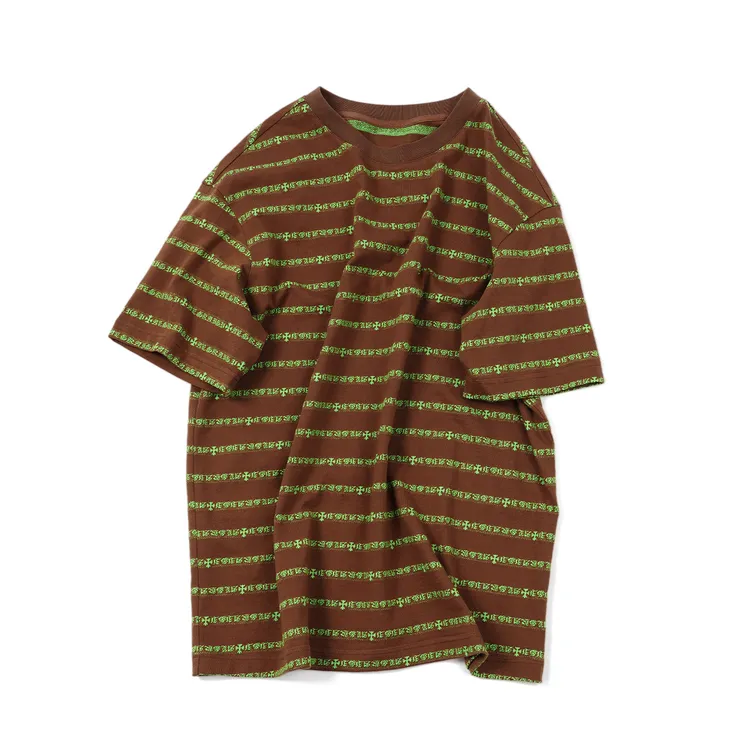 【神秘字母条纹T恤】TXBL51085舒适个性夏季百搭条纹T恤