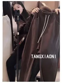 3店 【米卡灰】重磅加厚加绒三色抽绳裤