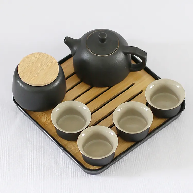 户外露营便携式旅行功夫茶具套装家用宿舍酒店一壶两杯四杯泡茶壶