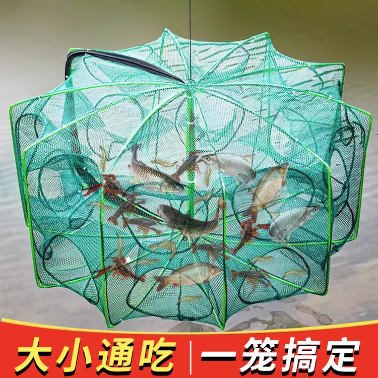 【折叠加厚】折叠鱼笼虾笼鱼网抓泥鳅渔网鱼抓鱼黄鳝折叠耐用虾笼