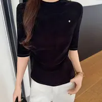 【公主屋现货】中袖丝绒上衣6343