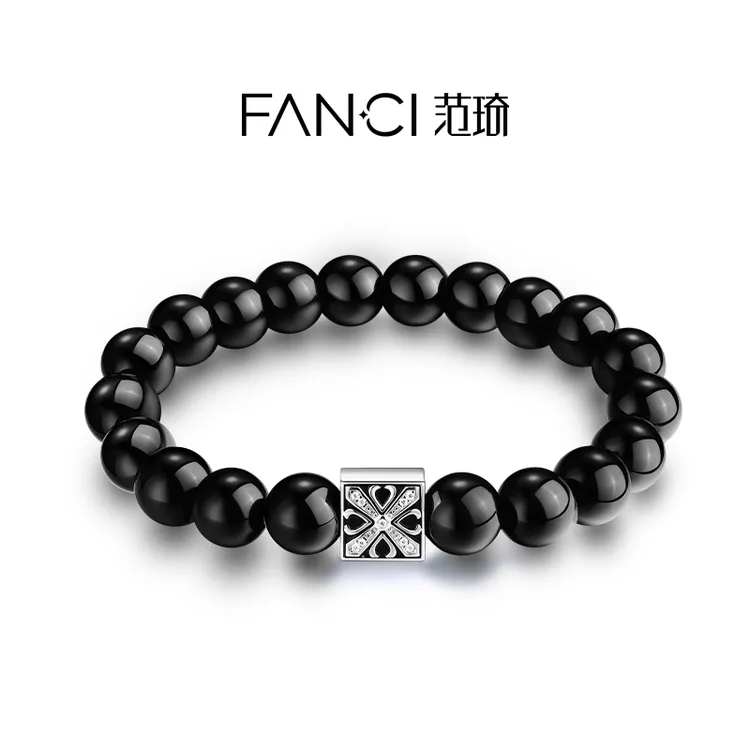 FANCI/范琦守护能量手串黑曜石转运珠手链潮流时尚礼物送男友