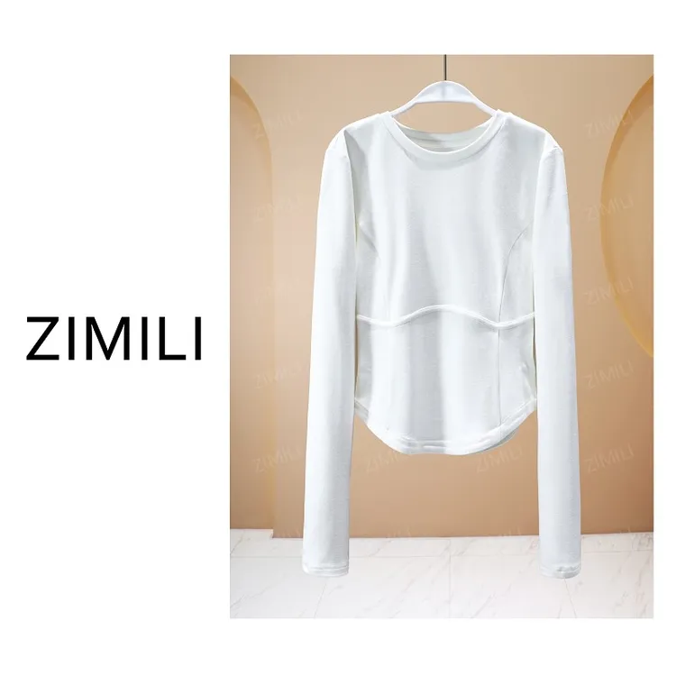 【亮哥女装】2025秋冬新品《鱼骨系列》奶油白钉线休闲上衣26060-B4