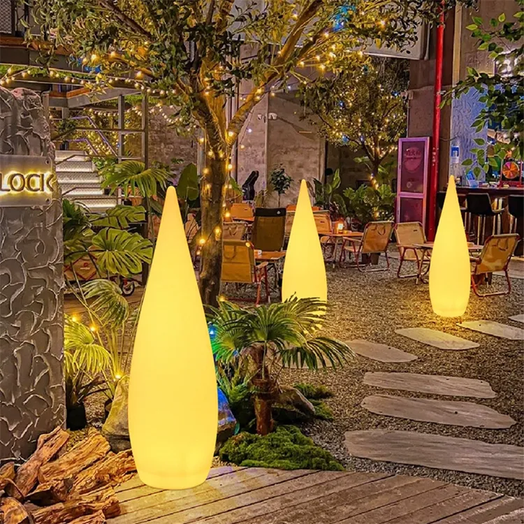 户外庭院发光水滴落地灯太阳能景观露营氛围灯餐厅酒店阳台引路灯
