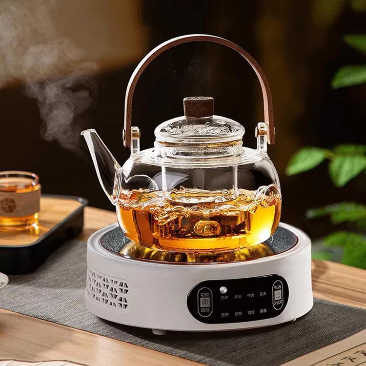 电陶炉煮茶炉家用围炉高档大号蒸煮一体泡茶壶玻璃煮茶器2025新款