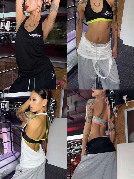 Thisiszoom美式微透挂脖宽松休闲背心一衣多穿