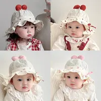 宝宝帽子春夏薄款渔夫帽婴儿韩版洋气儿童大檐遮阳帽防晒帽盆帽
