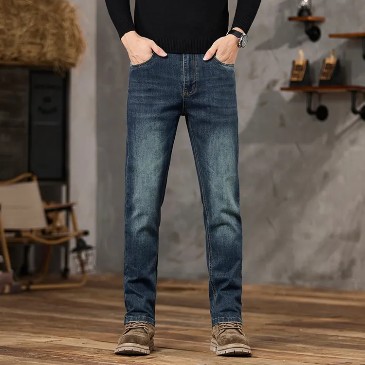 爆款新款牛仔裤爆款高档牛仔裤男款款厚实中腰直筒弹力棉质高品质