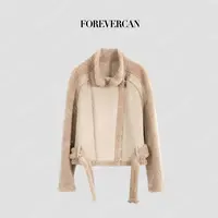 FOREVERCAN“汉诺威”澳洲羊毛反绒机车服夹克FC57654