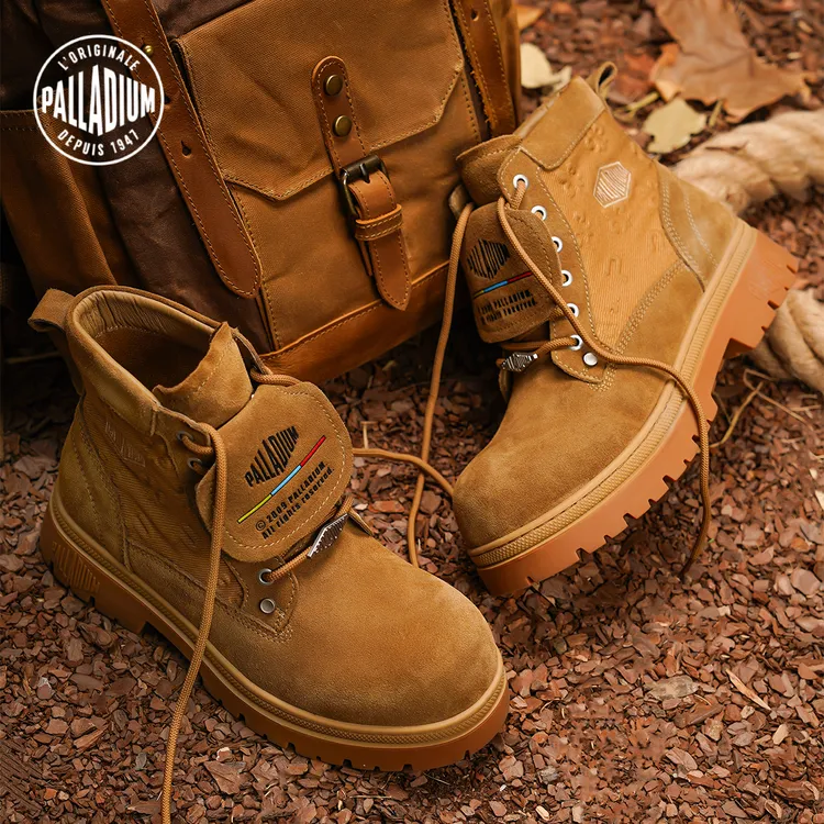 PALLADIUM/帕拉丁反绒皮气质增高英伦风马丁靴户外工装靴79595