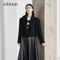 【赵老板专属】edition大翻领羊毛呢短款外套大衣#EBB4COT010