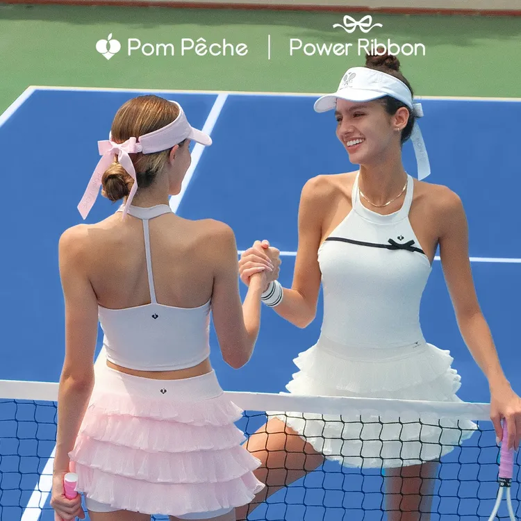 PomPeche彭派奇【小香肩】运动背心女带胸垫美背挂脖网球服上衣