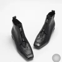 Free&Simple-‘气质短靴’秋冬款欧美风时尚极简百搭拉链短靴-JX004