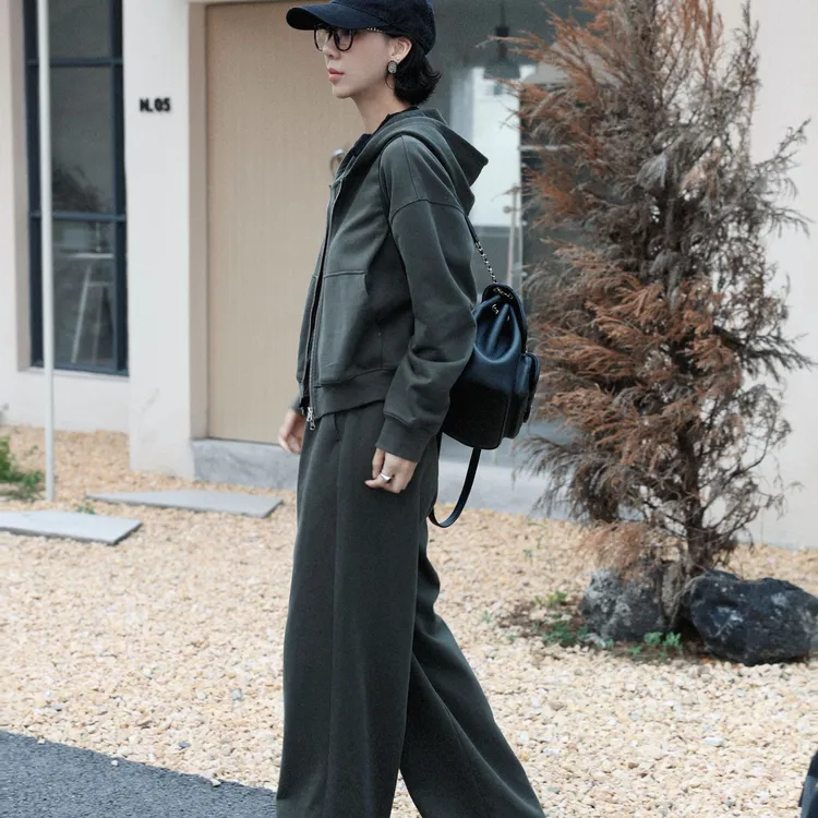 TT设计师【苔痕写诗】高级感休闲水洗全棉洋气时尚套装TT191294