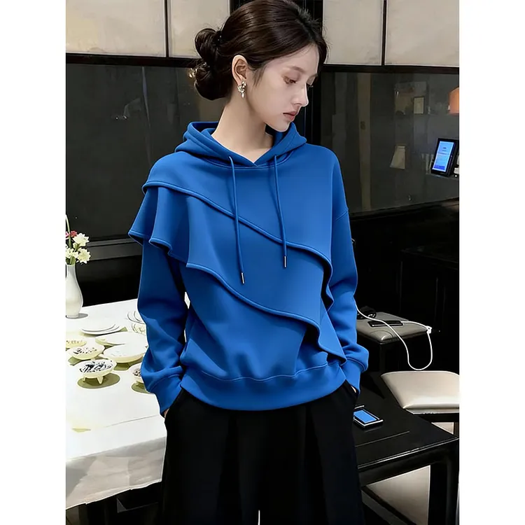 巨好看秋冬穿搭2025新款爆款设计感小众长袖连帽卫衣显瘦气质上衣