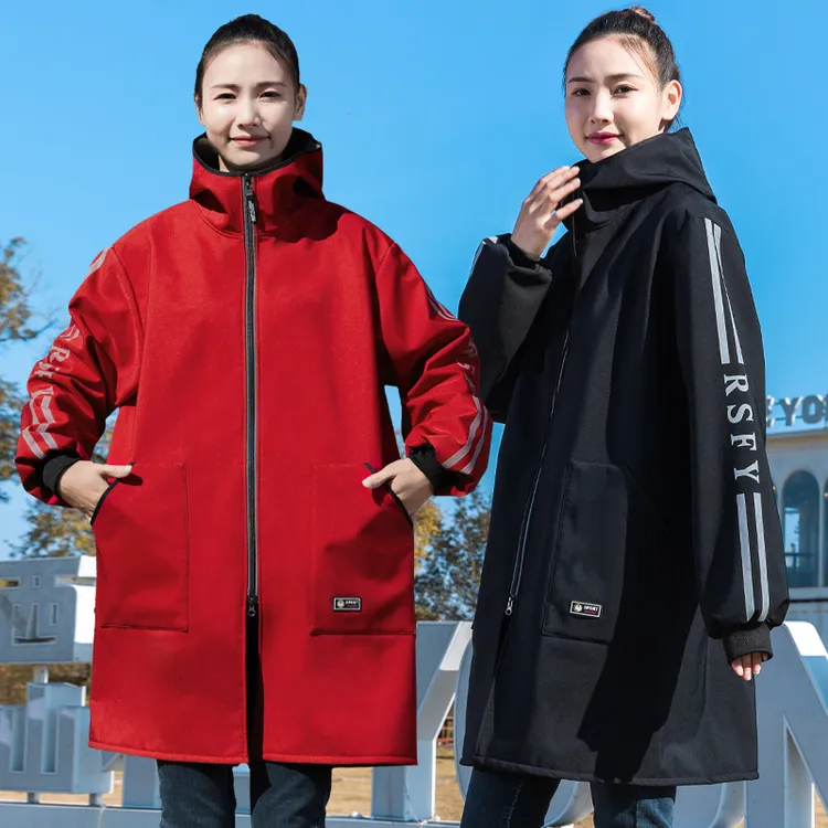 加绒保暖防风防寒罩衣厨房餐饮用防污耐脏围裙时尚可定制logo印字