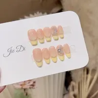 【华尔兹】姐弟纯手工穿戴美甲镂空法式边钻款日常百搭BC155