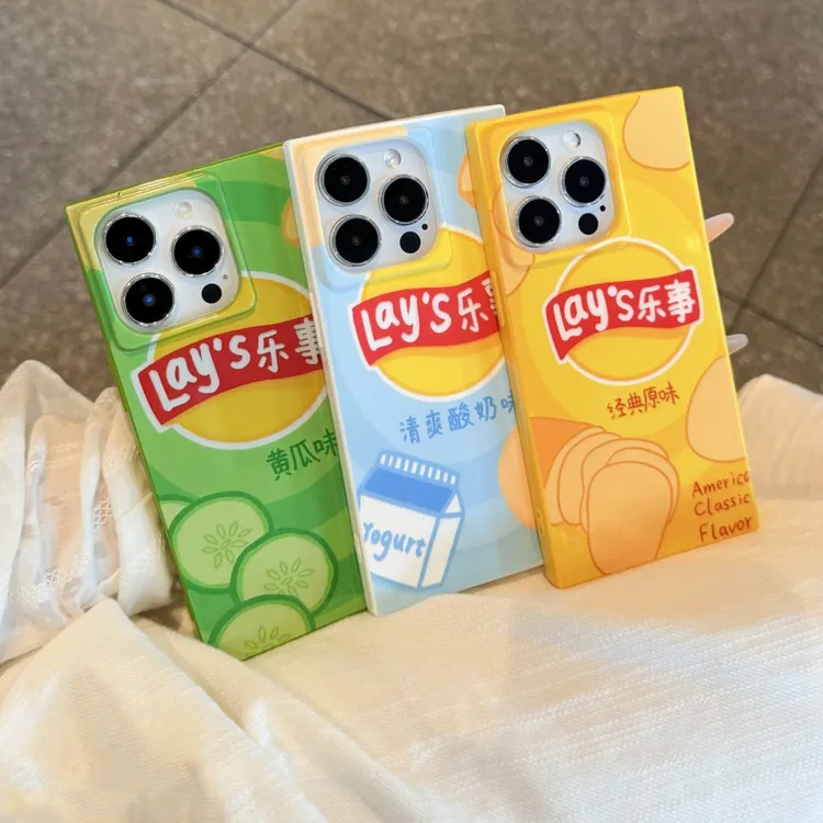 BANCA多味乐事薯片适用iPhone16方块手机壳14苹果15promax创意13
