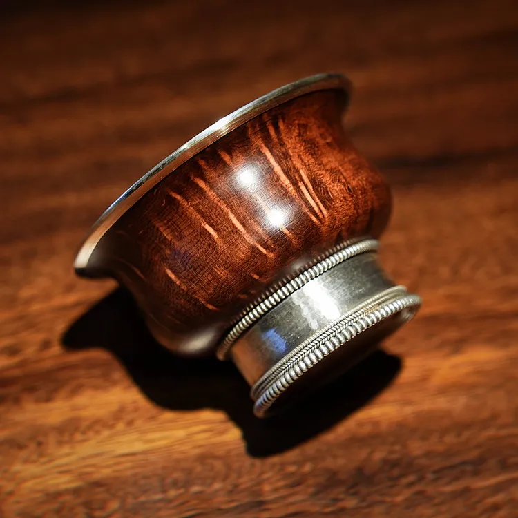 足银银制品 简约素款个性茶杯通酒杯