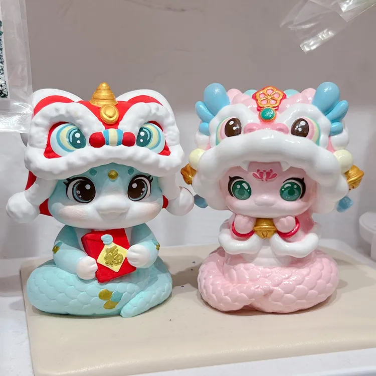 爆款蛇宝石膏娃娃diy涂色彩绘涂鸦儿童创作益智玩具石膏娃娃涂色