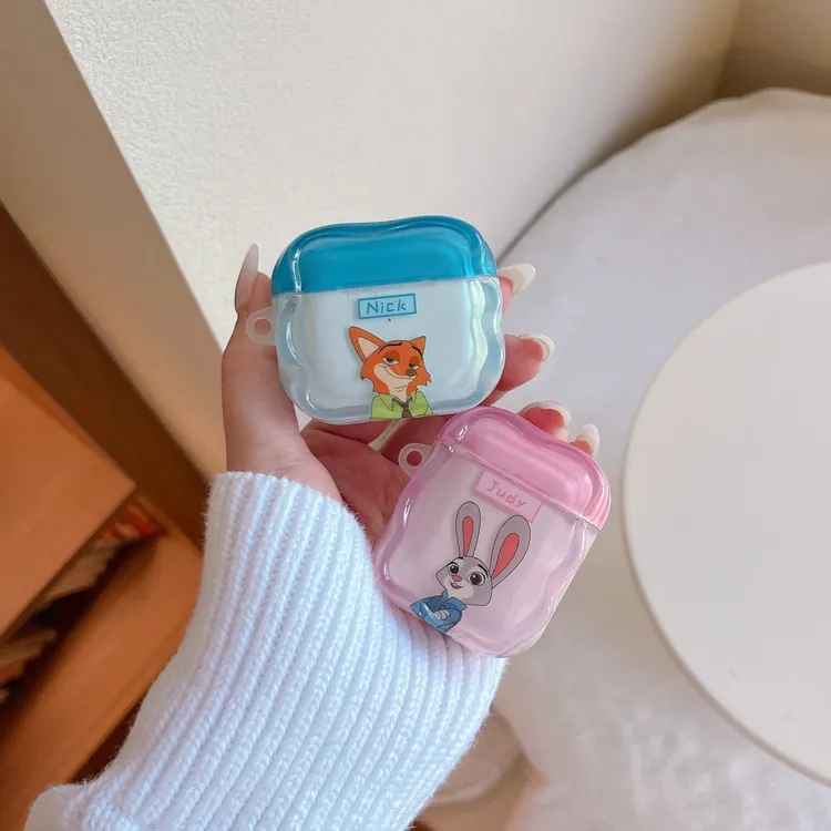 可爱卡通情侣airpodspro3保护壳airpods4保护套苹果耳机壳保护套