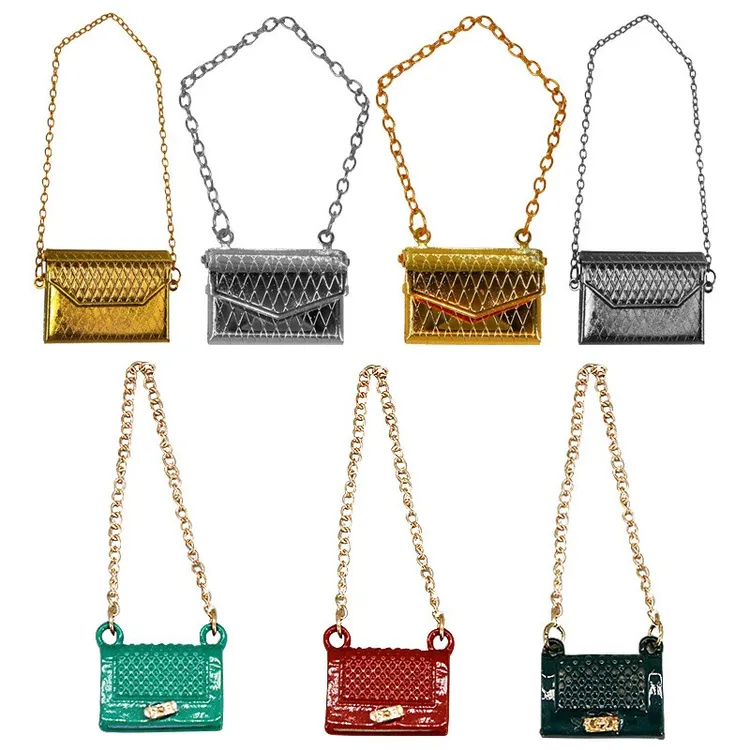 首饰金属包手袋女装洋娃娃6分公仔皮可打开配饰换装玩具收纳时尚