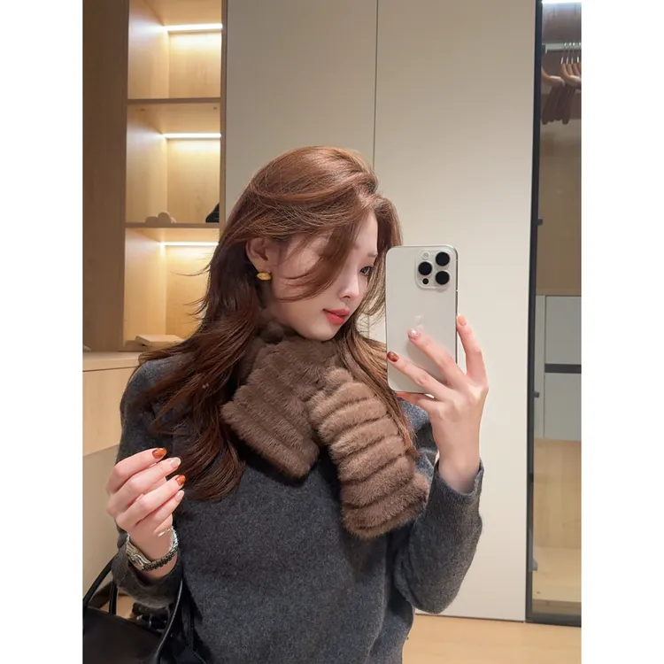 【太妃糖】MEGANLE 韩版毛绒防水貂秋冬加厚围脖PS025020