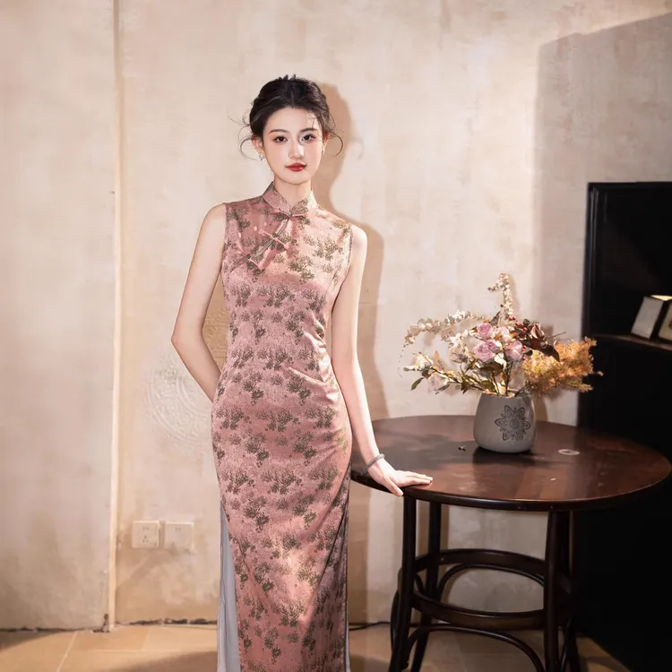 无袖旗袍2025年新款春季气质优雅民国风复古年轻款少女改良连衣裙