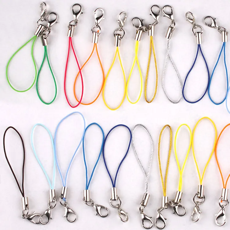 手机链子挂件配件手工串珠材料细diy钥匙防丢带龙虾扣头u盘小挂绳