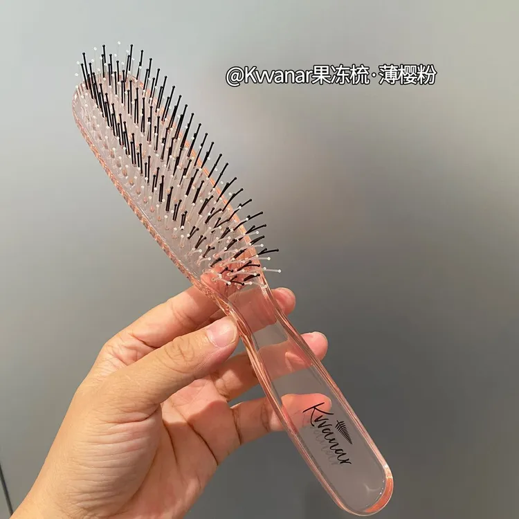 月光灰薄樱粉护理便携通按摩梳家用梳直女士蓬松学生