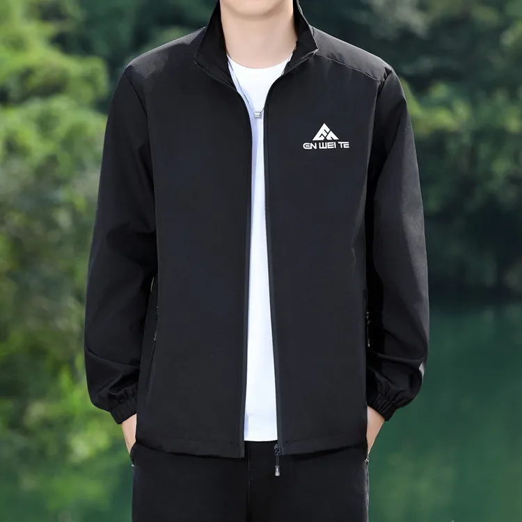 2025春秋季男士冲锋衣立领夹克潮流百搭户外工装运动休闲外套褂子