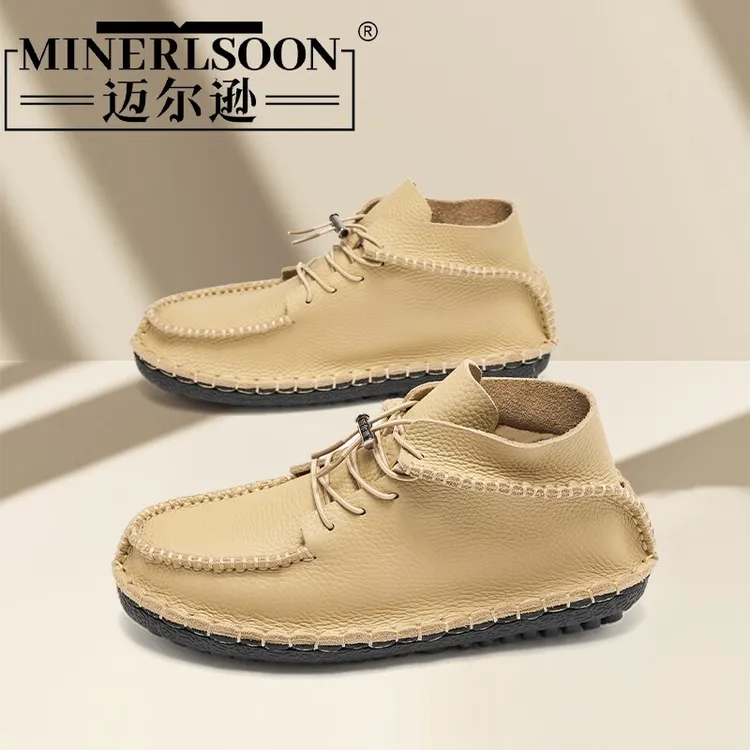MINERLSOON/迈尔逊四级款纯手工缝制头层牛皮男款商务休闲皮鞋